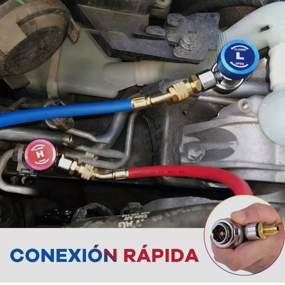 Juego Manometros Refrigeracion Manifold R22 R134 R404 R410 C/Estuche