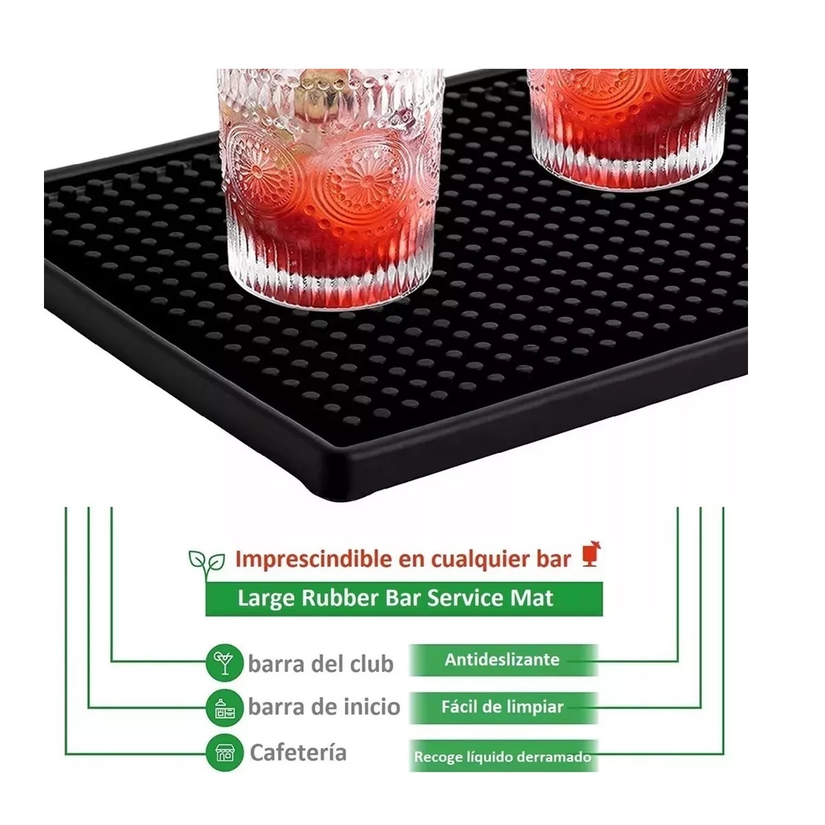 Tapete Para Bar Grande 45 X 30cm Barra Escurridor Barman