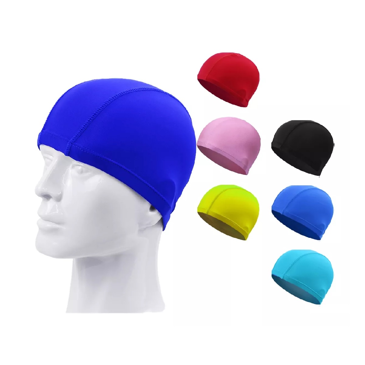 Set 6pzs Gorra Para Natación De Unisex ,adultos Y Niños