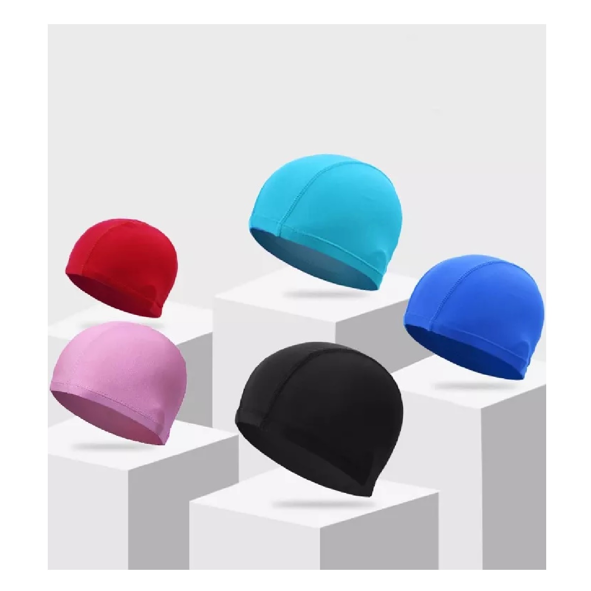 Set 6pzs Gorra Para Natación De Unisex ,adultos Y Niños