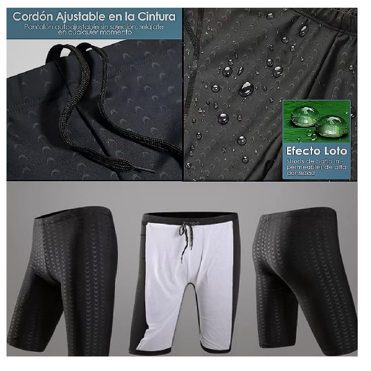 Trajes De Baño Deportivo Hombre Natación Y Gorro De Natación 3XL