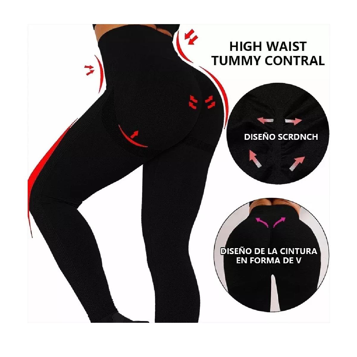 Leggins Deportivos Mallas Mujer Yoga Gym Levanta Pompa M