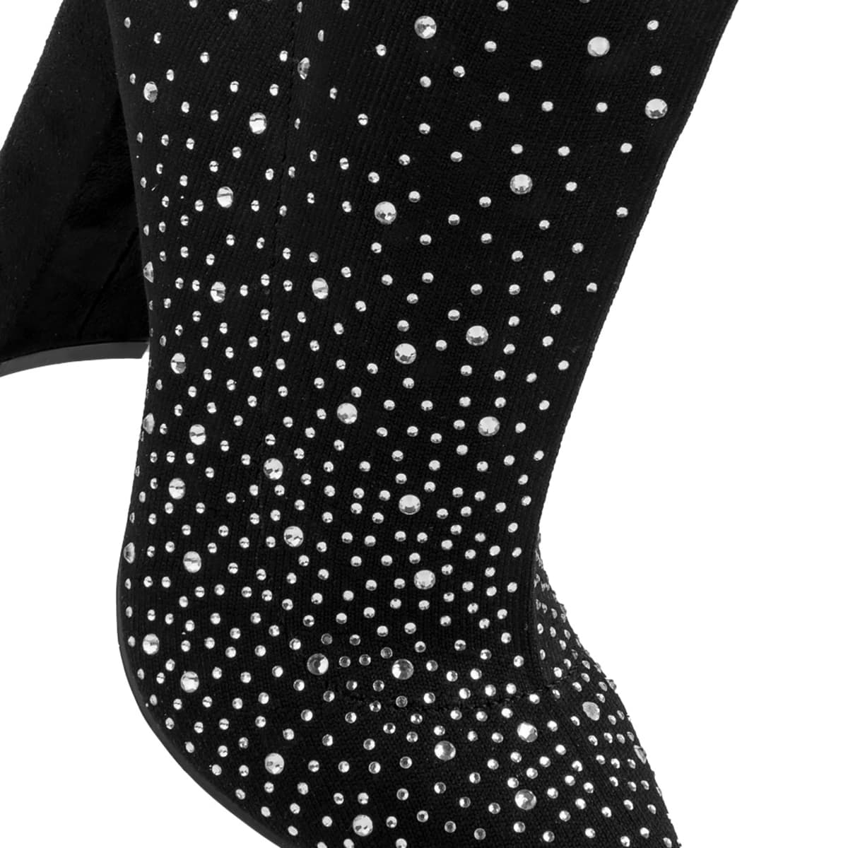 Bota de vestir tejida con pedrería marca Belinda Peregrin, color negro, mod. 1087858