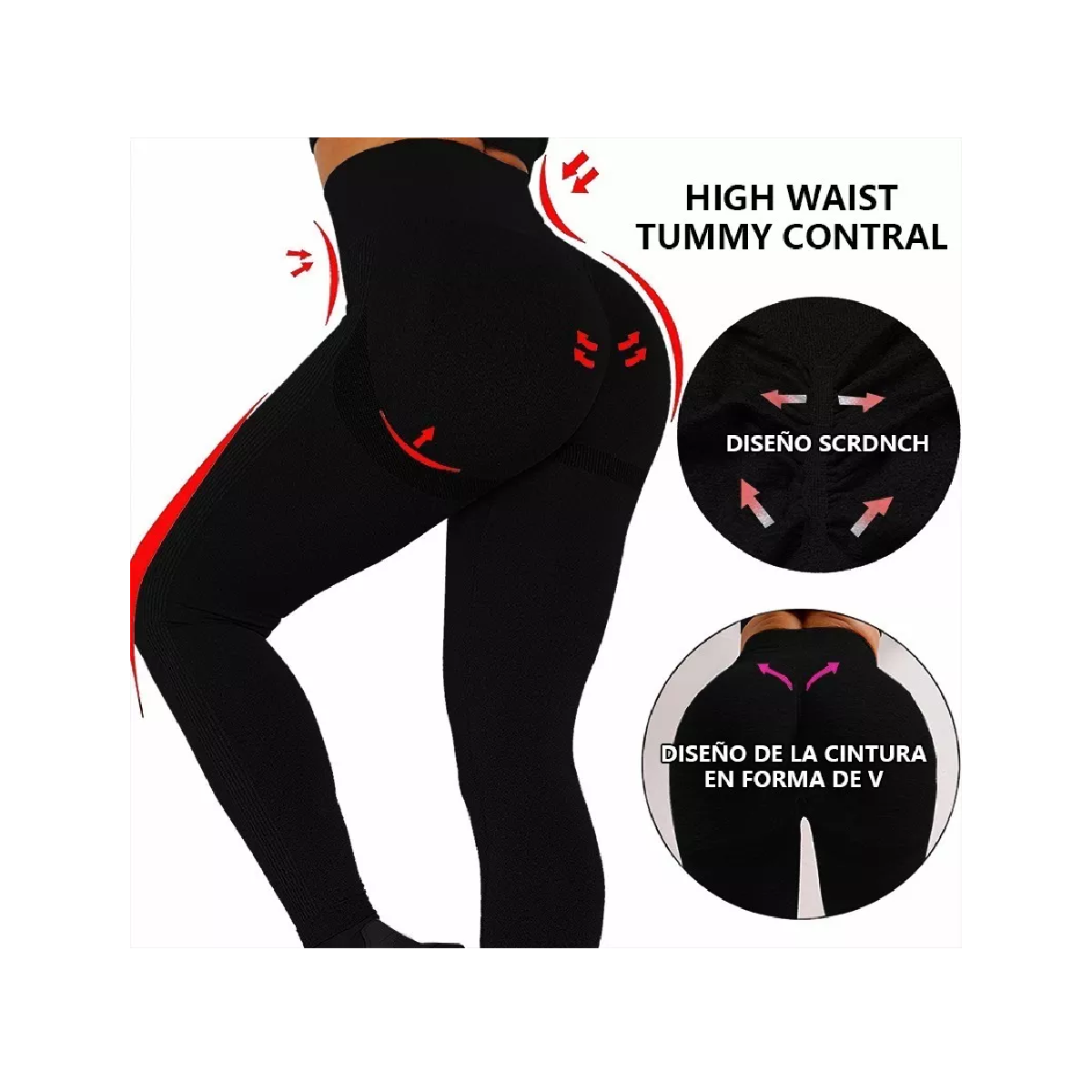 Leggins Deportivos Mallas Mujer Yoga Gym Levanta Pompa L