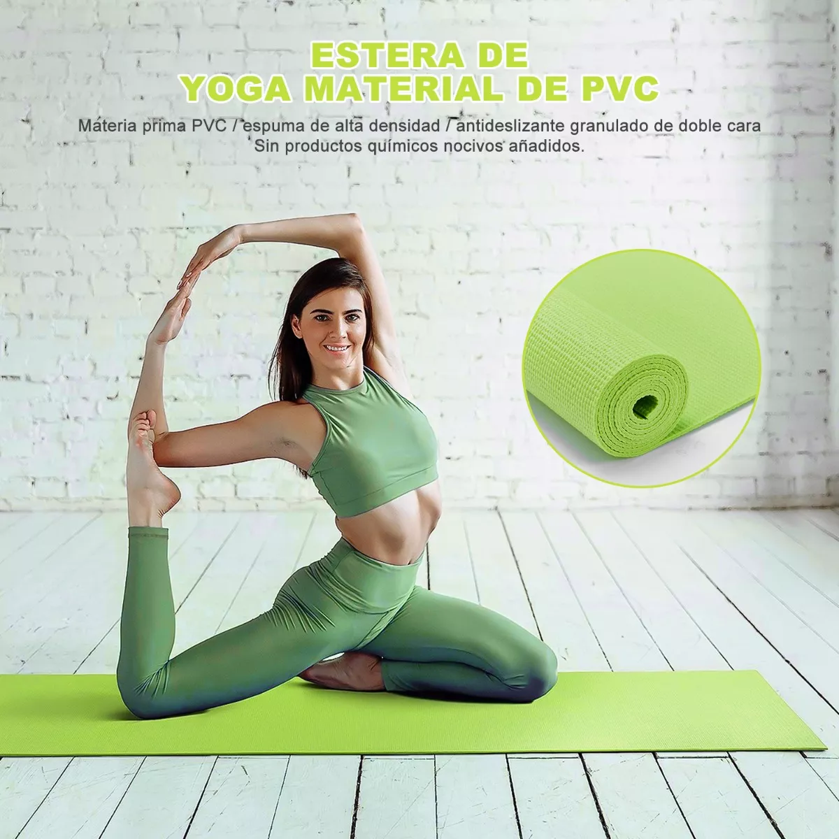 Esterilla De Yoga Plegable De Pvc For Ejercicios, Gimnasio