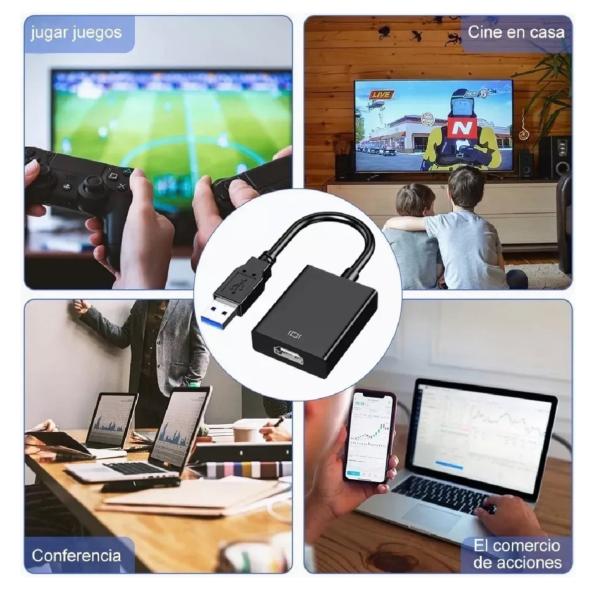 Convertidor Adaptador Usb 3.0 A Hdmi Full Hd