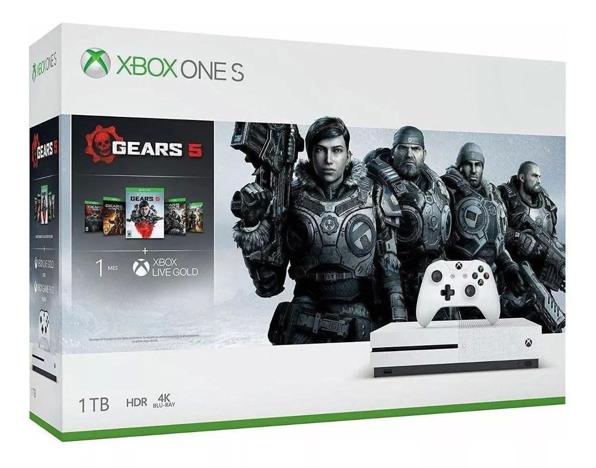 Microsoft Xbox One S 1TB Gears 5 Bundle color blanco