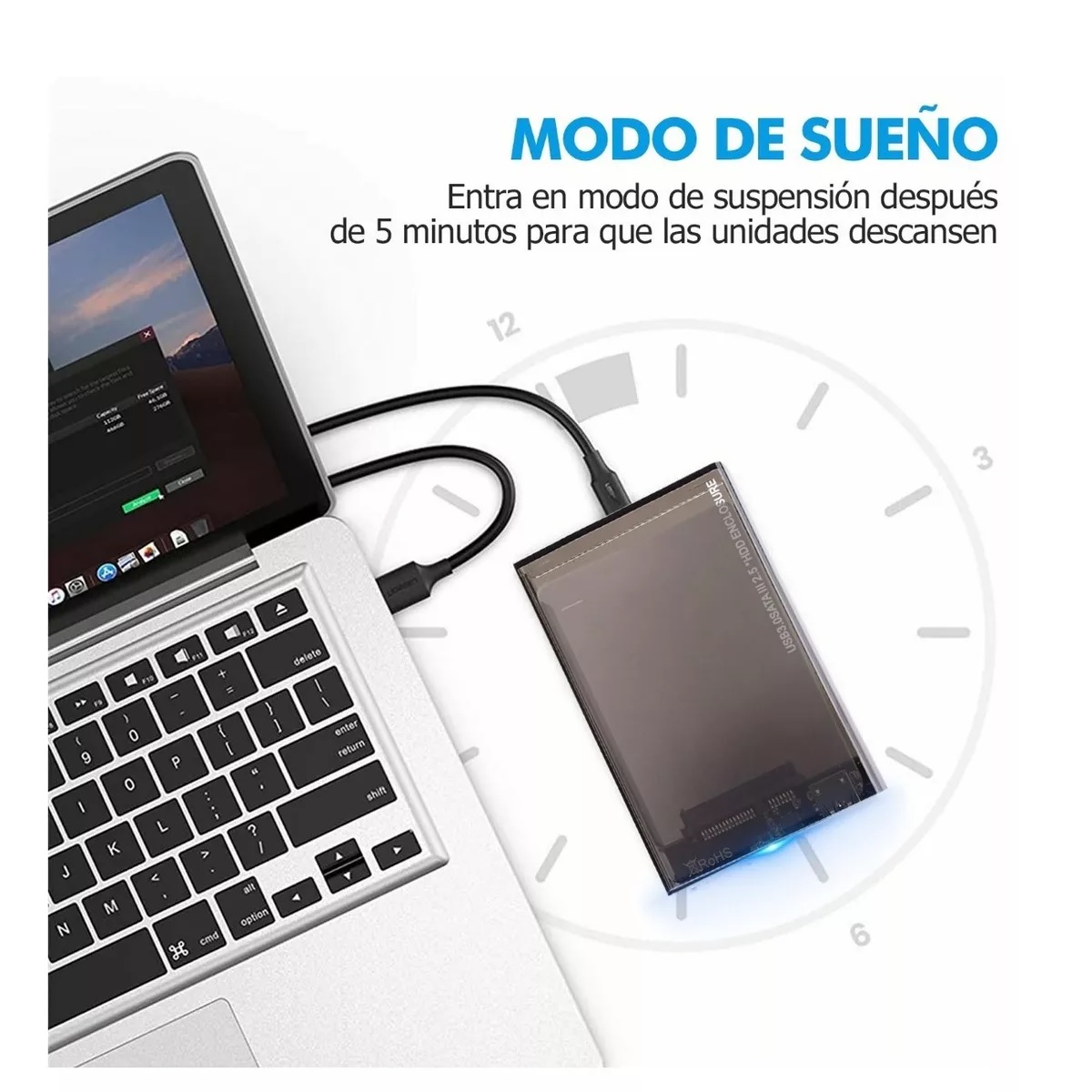 Gabinete Carcasa Disco Duro 2.5 Usb 3.0 Hdd Ssd Sata