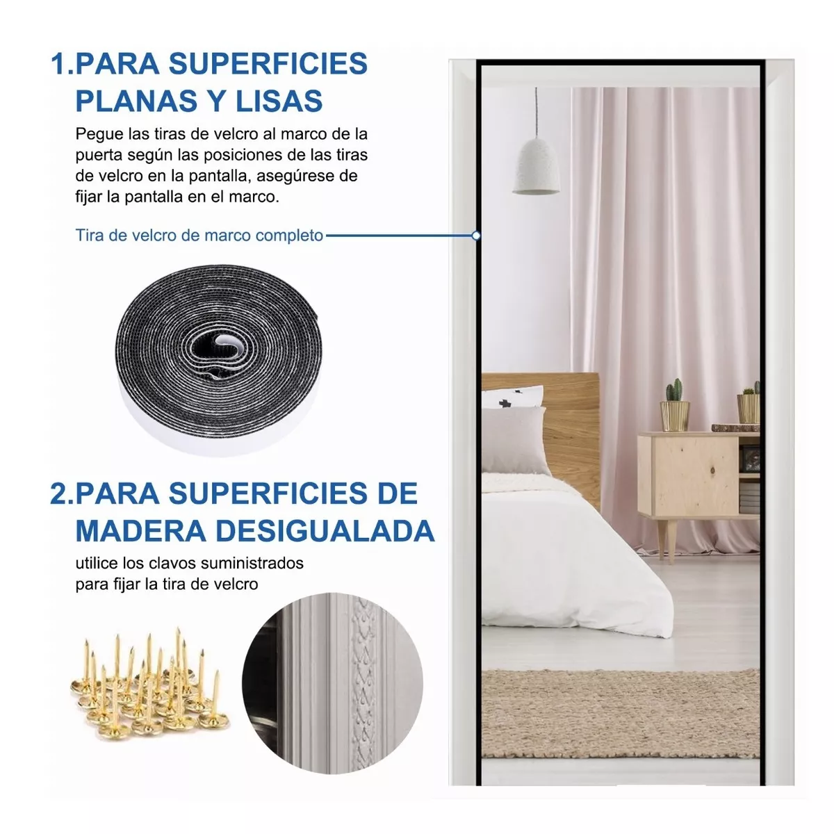 Cortina Magnética De Malla Mosquitero Para Puerta-mosquitero