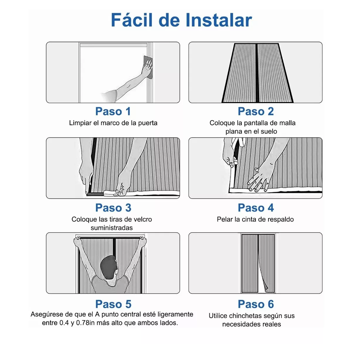 Cortina Magnética De Malla Mosquitero Para Puerta-mosquitero