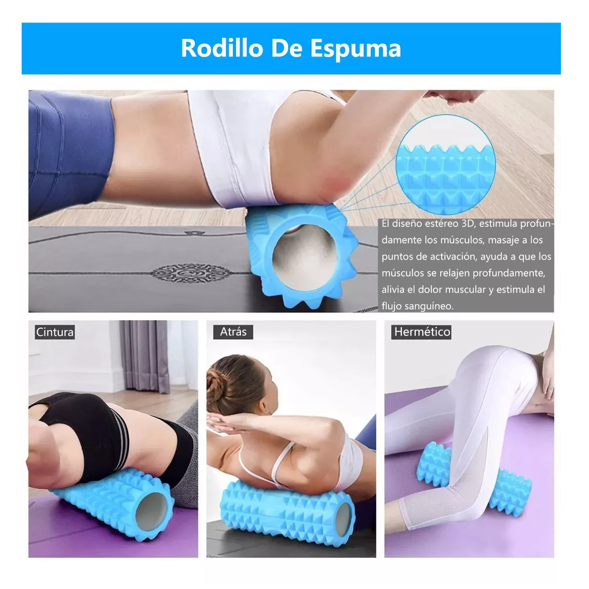 Juego De Masaje 4 En 1 Rodillo De Espuma Para Yoga Pilates