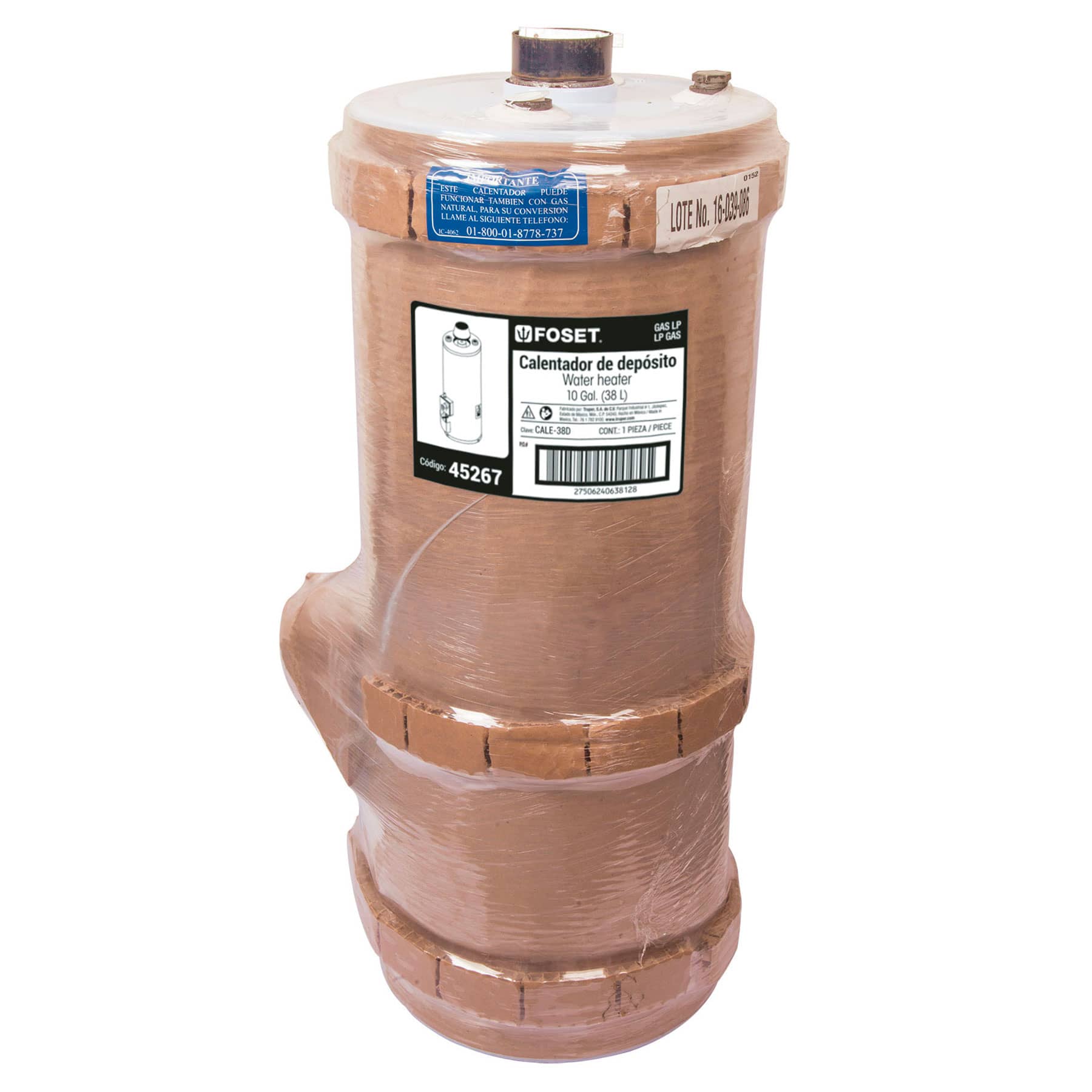 CALENTADOR DE DEPÓSITO 38 L 1 SERVICIO GAS L.P., FOSET