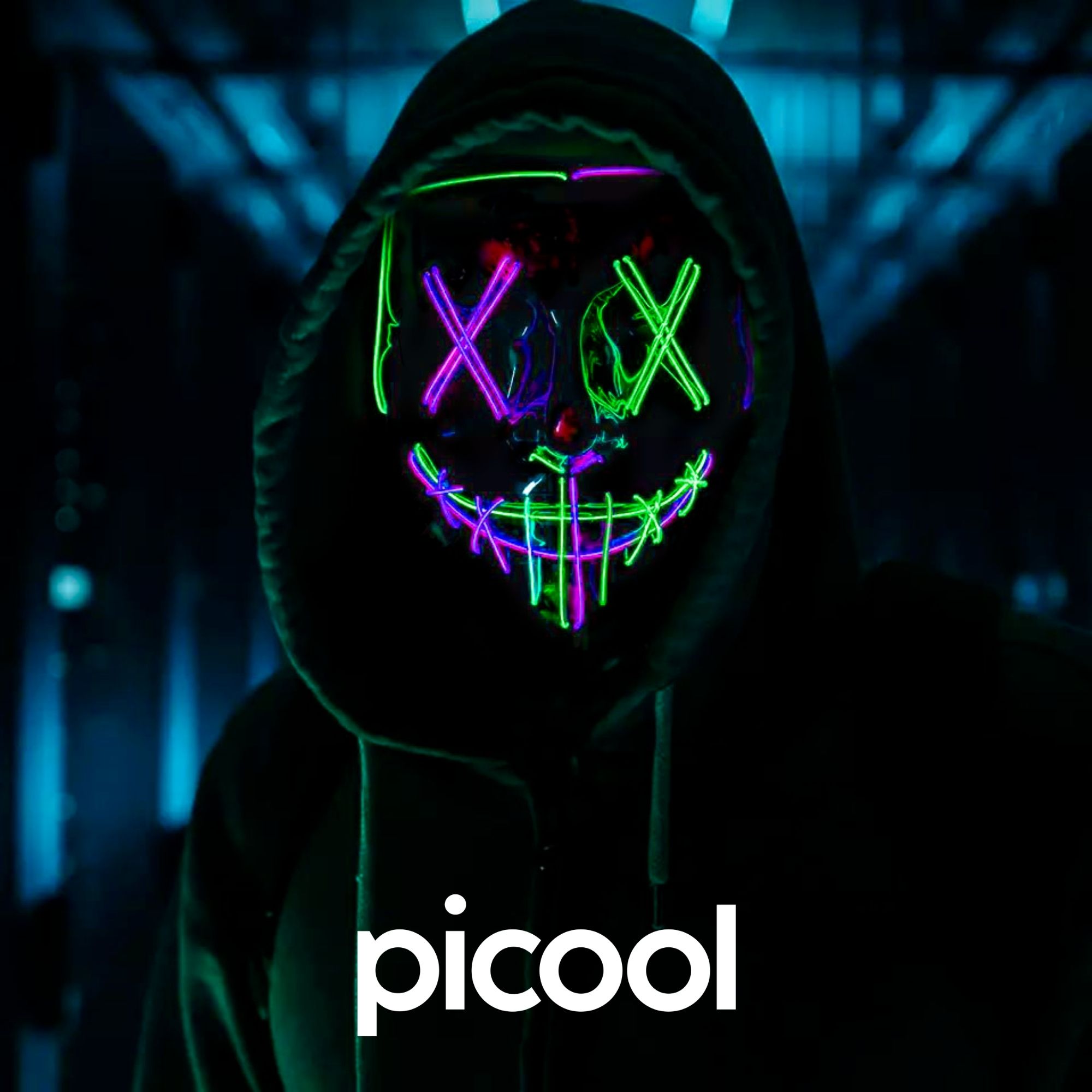 Máscara LED de La Purga Bicolor Disfraz de Halloween The Purge