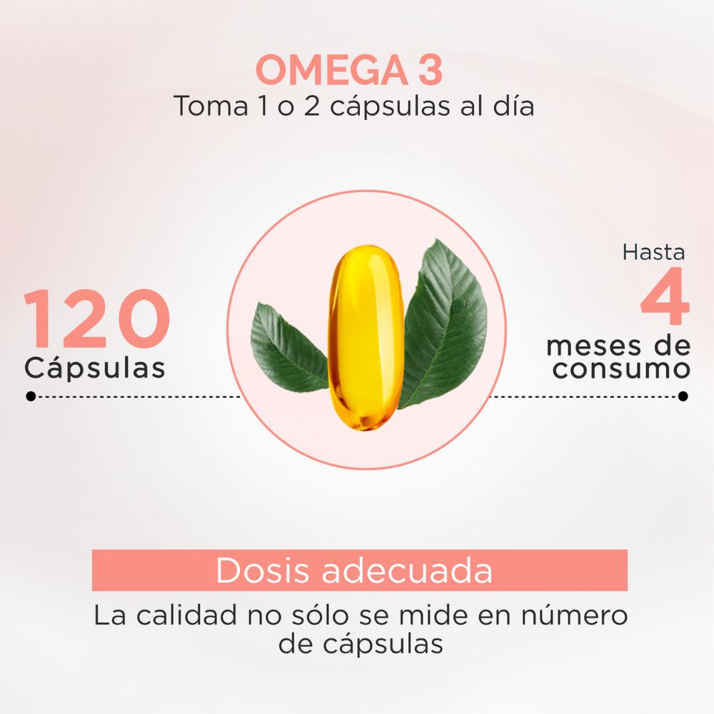 OBY Omega 3 a base de Salmón Salvaje de Alta concentración | Omega 3 1000mg Aceite de Salmón Puro y DHA - EPA | 120 Capsulas de Softgels - Sin Olor y Sin Sabor