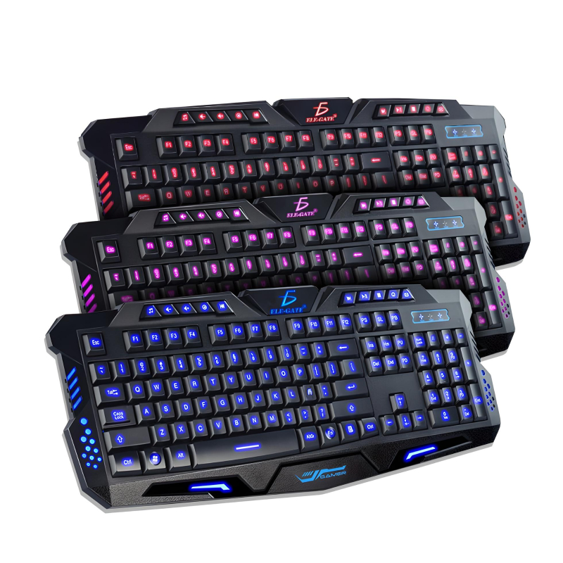 Teclado Gamer Rgb Alambrico Luz USB