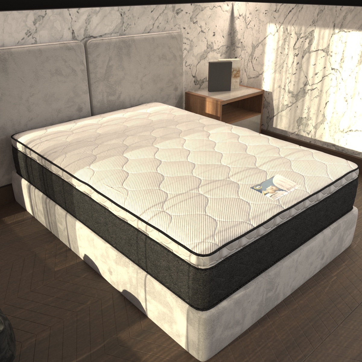 Colchón Con Box Matrimonial PresToon Serta Ortopédico Comfort Foam + Edredón Ligero + Protector Matrimonial + Juego Ligero de Sábanas + 2 ALMOHADAS DE REGALO
