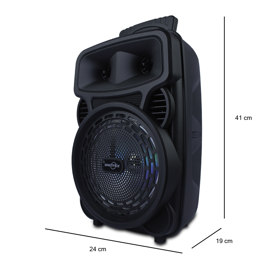 Bocina Karaoke 8 Pulgadas Fm Usb Aux Mic 