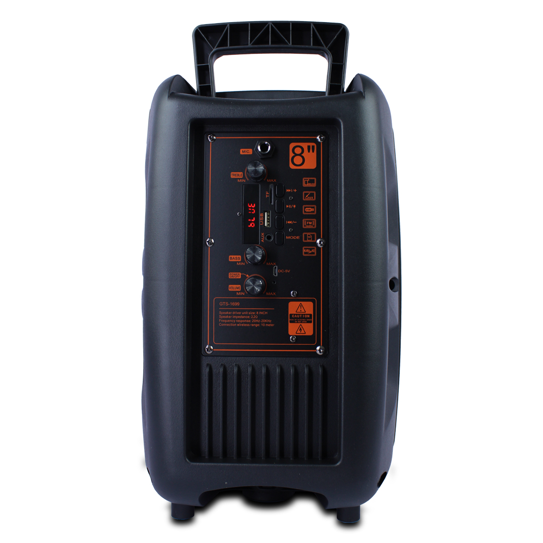 Bocina Karaoke 8 Pulgadas Fm Usb Aux Mic 
