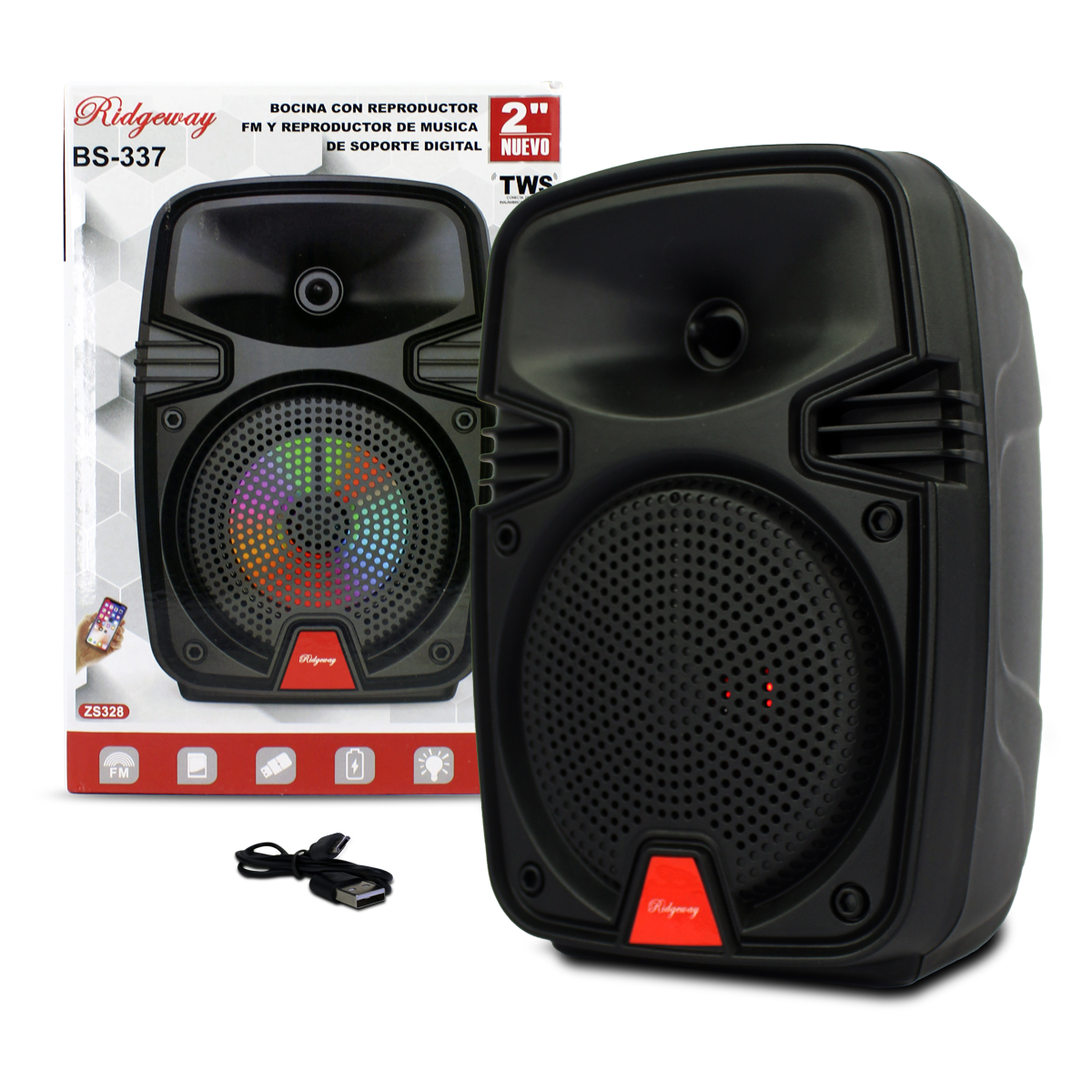 Bocina Portátil 5w Ridgeway Fm Bt Aux