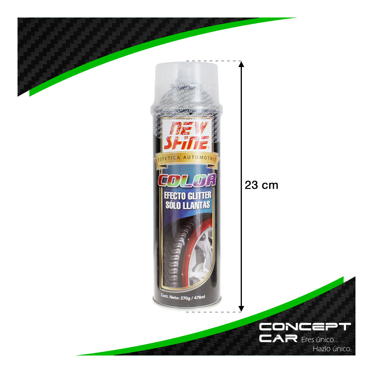 24 New Shine Abrillantador Efecto Glitter Brillo Colores Llanta