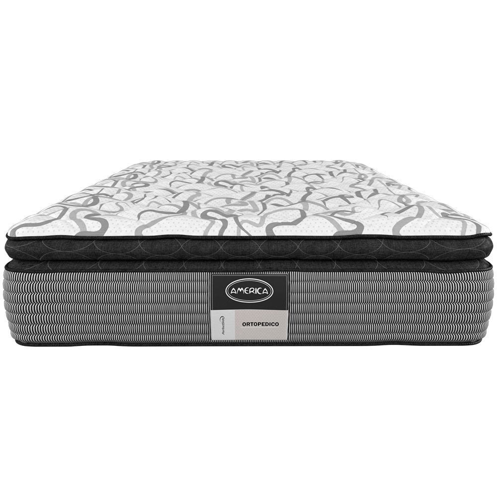 Colchón Con Box Matrimonial América Bloom Ortopédico Súper Confort + Edredón Ligero + Juego De Sábanas + 2 ALMOHADAS DE REGALO ¨PREMIUM¨.