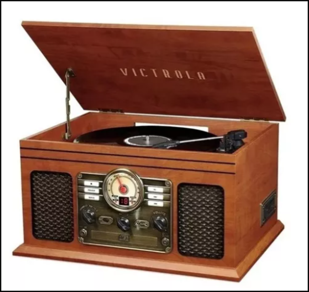 Tornamesa Victrola Tocadiscos Nostalgico Tipo Caja Bluetooth