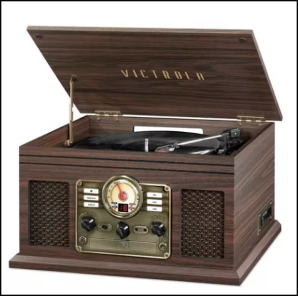 Tornamesa Victrola Tocadiscos Nostalgico Tipo Caja Bluetooth