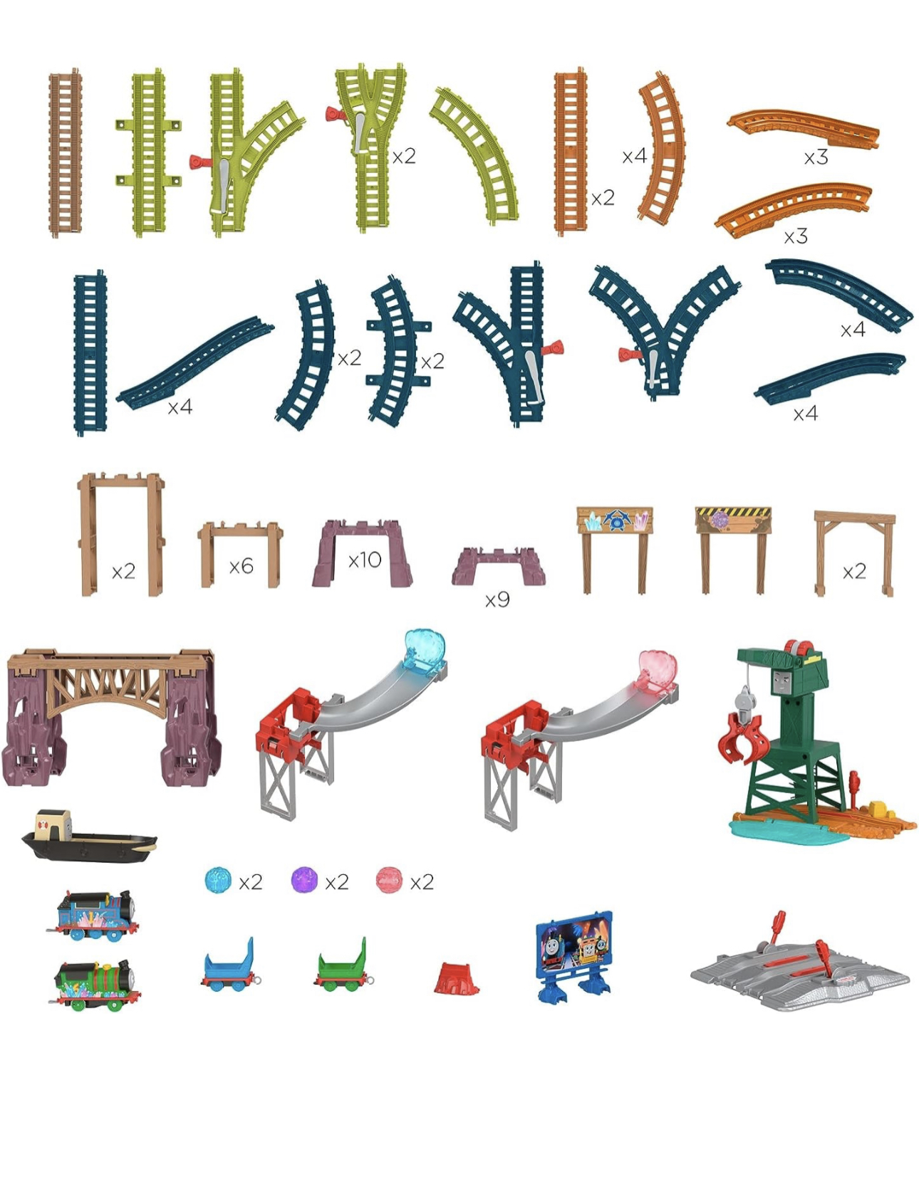 Thomas & Friends Trackmaster Pista Cuevas de Cristal y Trenes Meg Pista