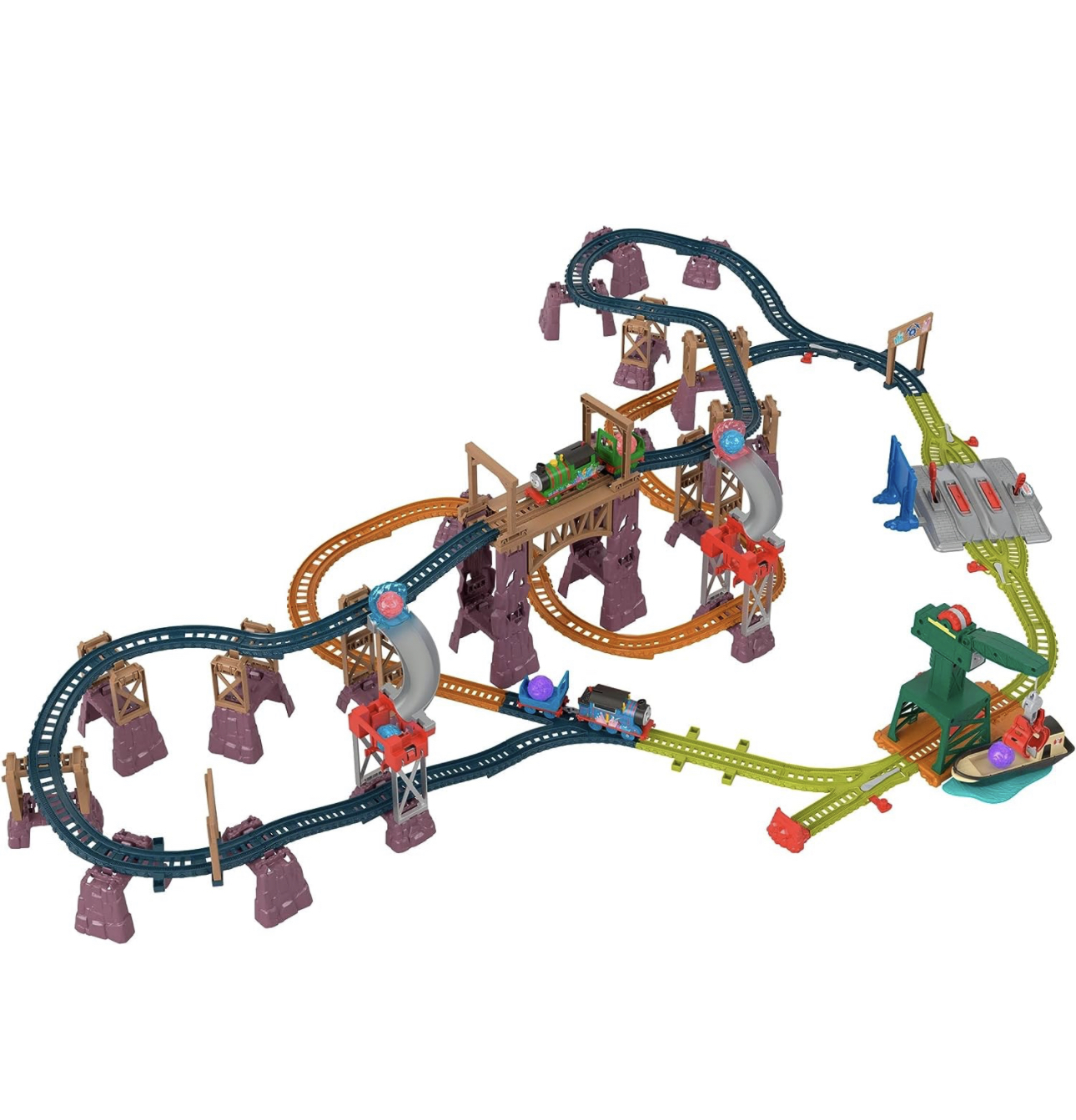 Thomas & Friends Trackmaster Pista Cuevas de Cristal y Trenes Meg Pista