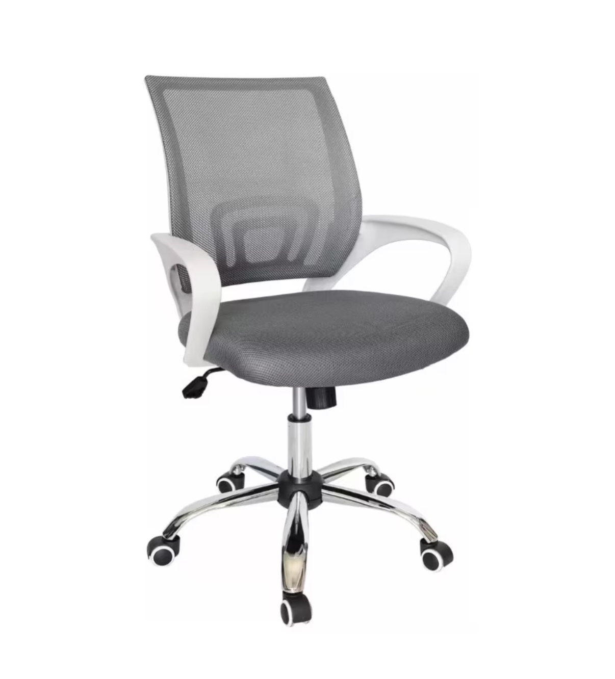 Silla ejecutiva ergonómica blanca con gris moderna para home office 