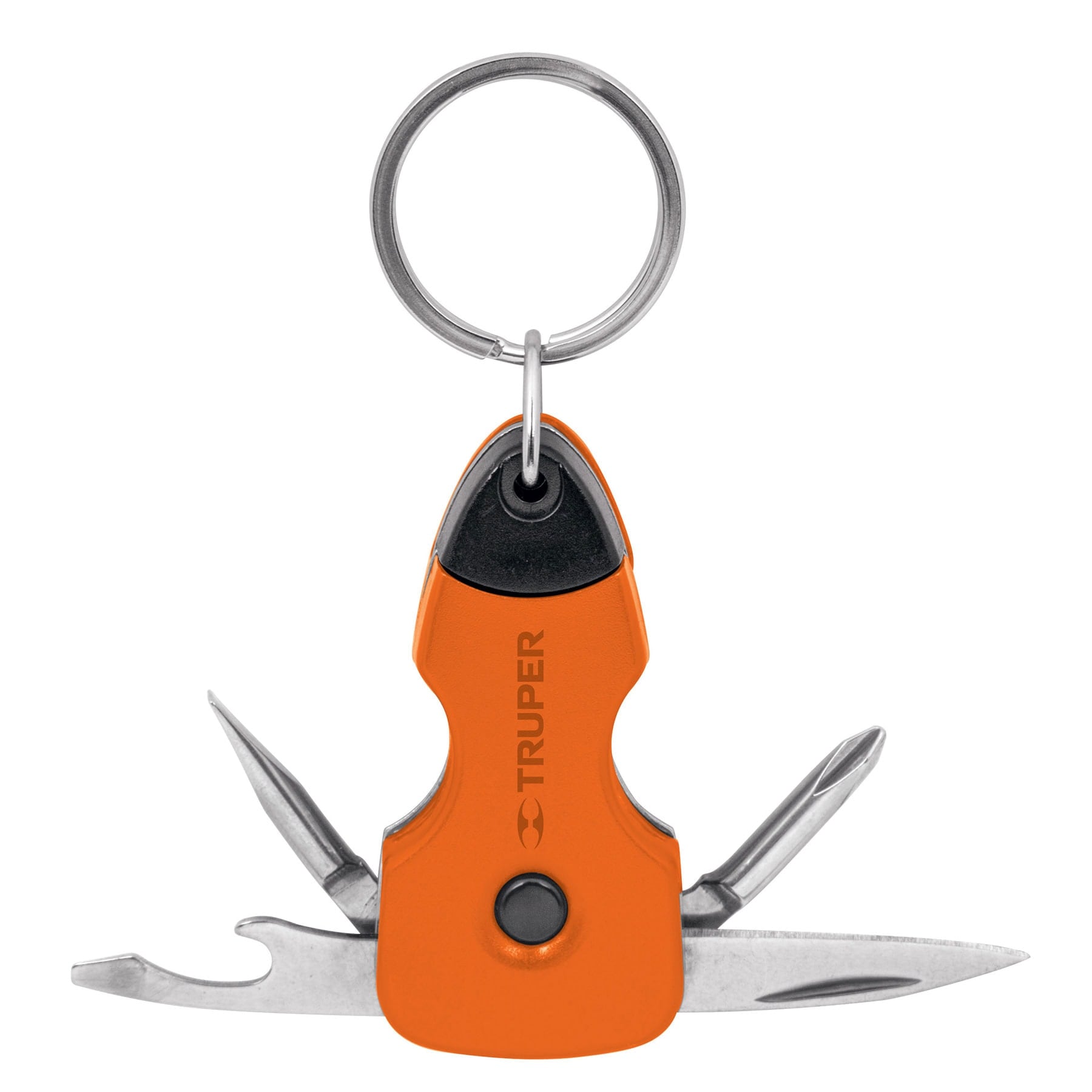 MULTIHERRAMIENTA 6 FUNCIONES, CON LED, TIPO LLAVERO, TRUPER