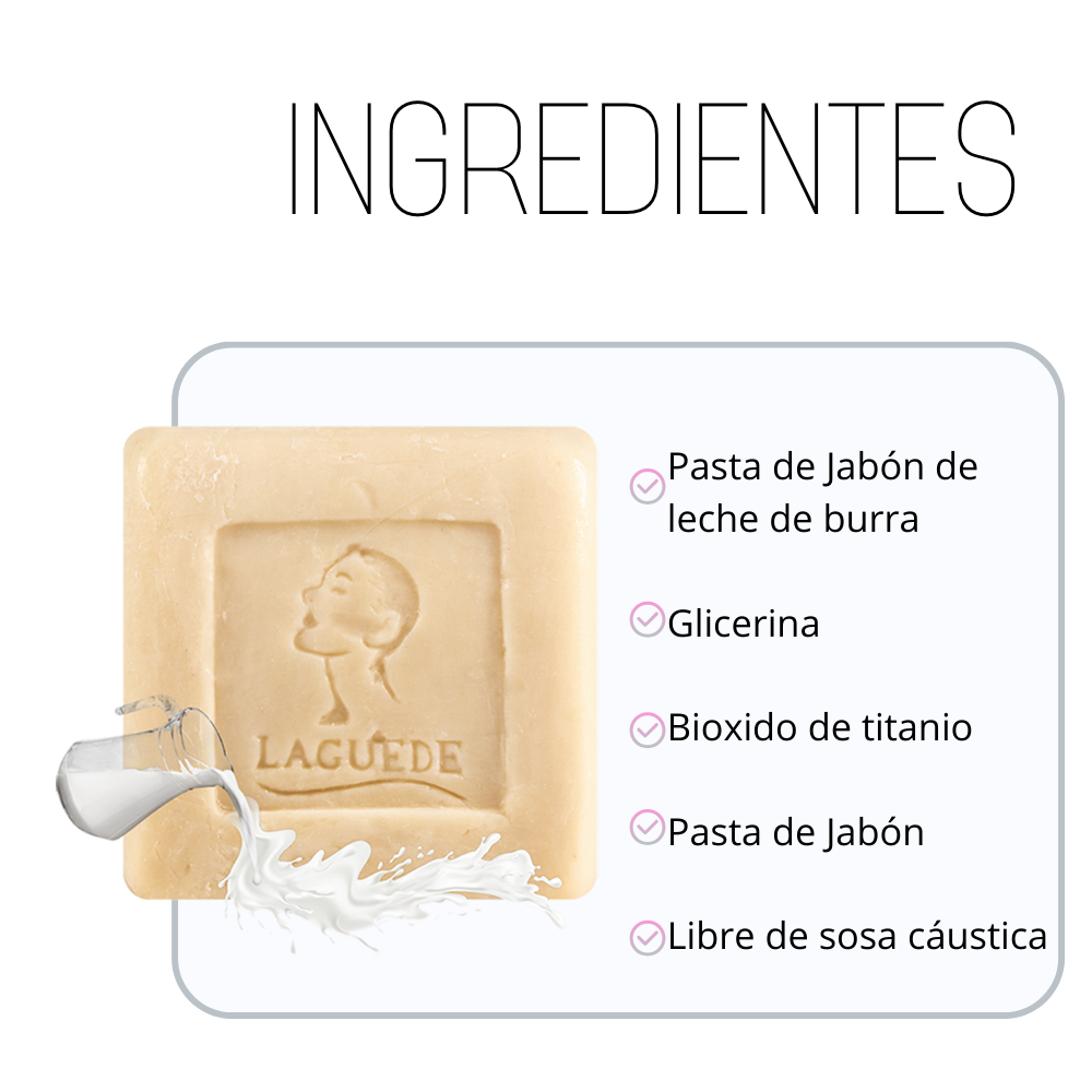 Kit Facial Despigmentante Anti-edad Crema Día + Gel Noche + Jabón Leche de Burra Piel Mixta/Grasa