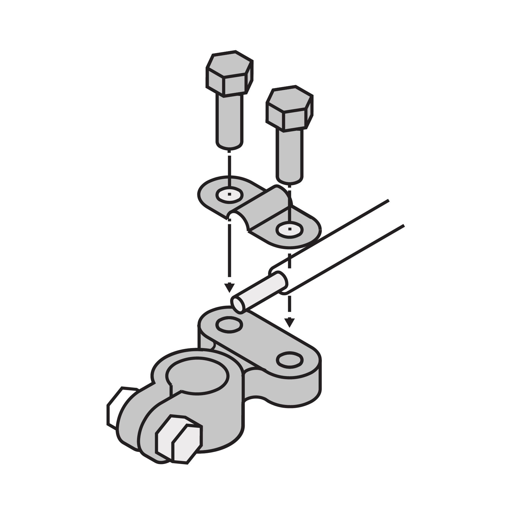 BLÍSTER 2 TERMINALES LATÓN POSTE SUPERIOR P/BATERÍA, PRETUL 