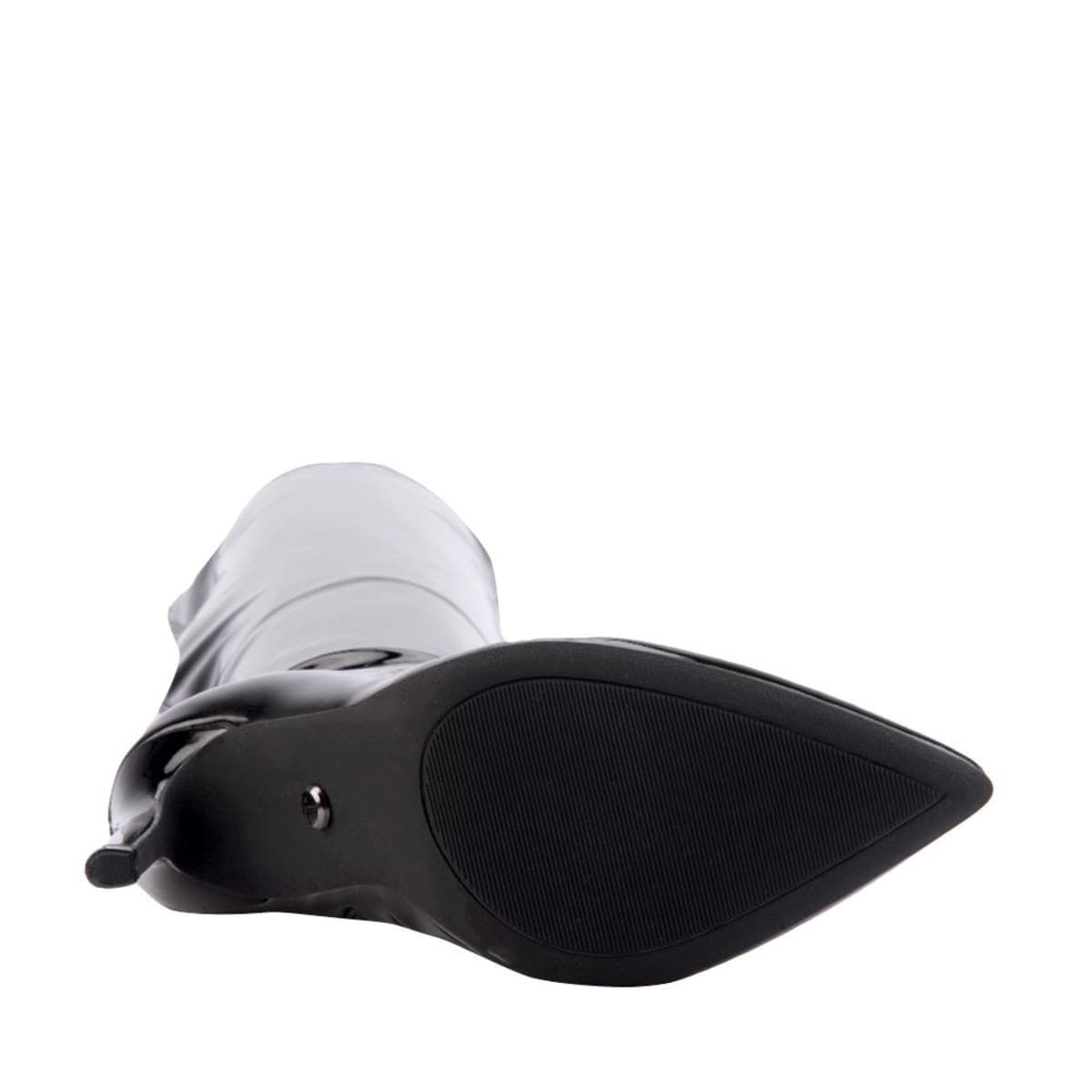 Botas de vestir marca Thalia Sodi, extralargas, de charol negro, puntales, mod. 1087426