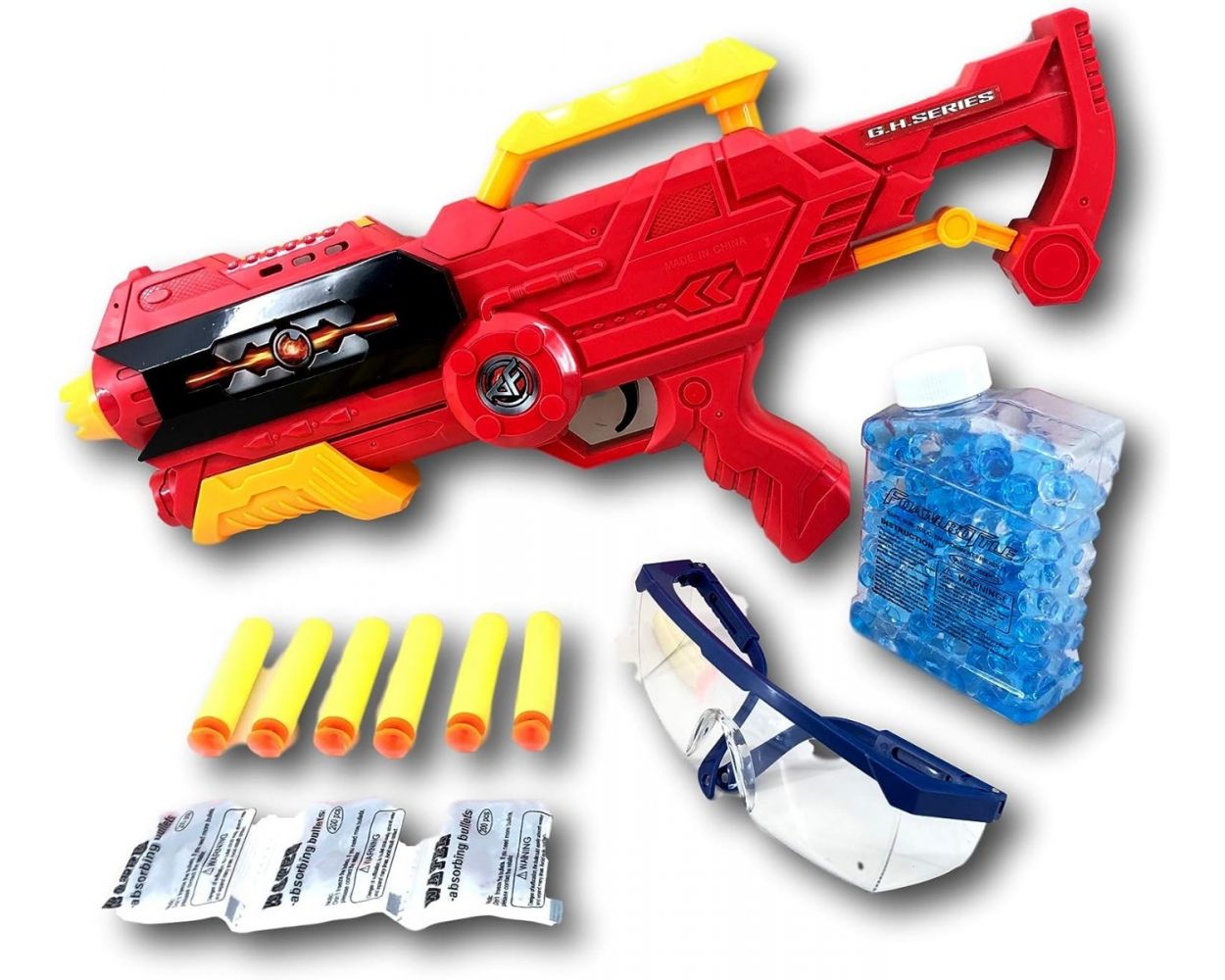  Juguete Pistola Lanza Dardos Suaves y Bolitas de Agua