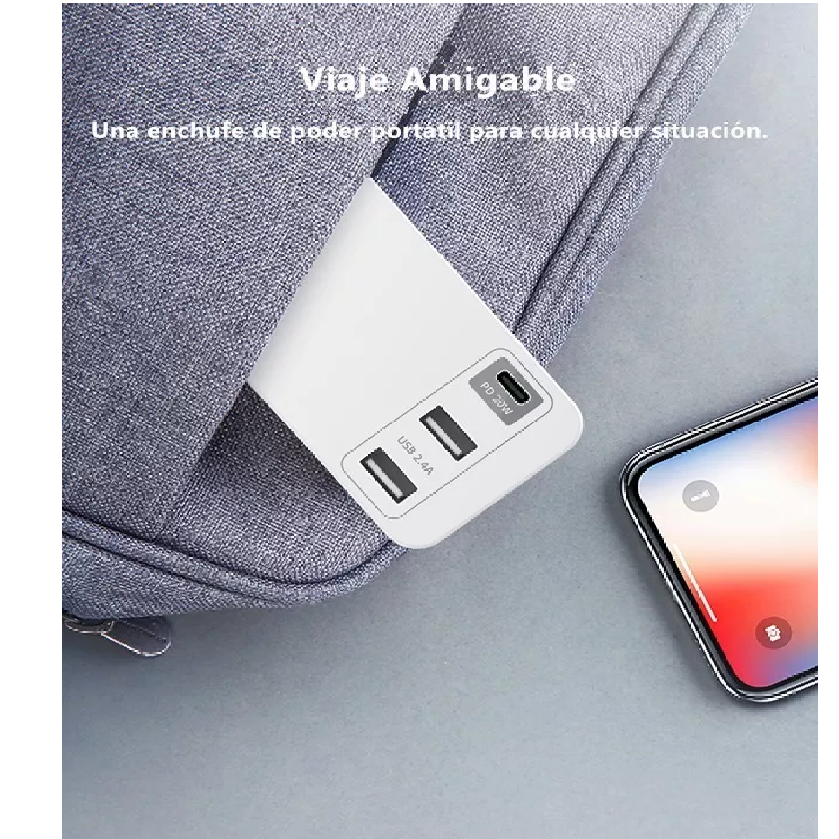 Multicontacto Pared Con Usb Y Pd Tipo C Adaptador Regleta