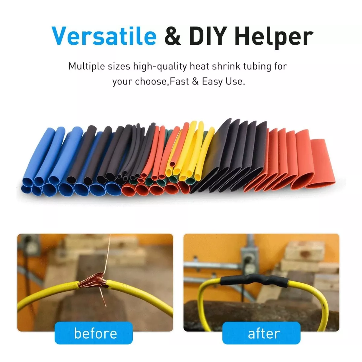 Kit Tubo Termoretractil Multimedidas Aislante Con Caja