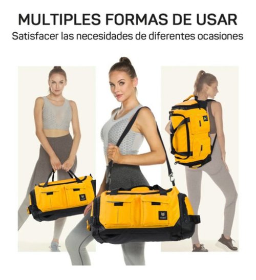 bolso deportivo amarillo / gym  Bolsa de viaje para hombre, Bolsos  deportivos, Fundas para maletas