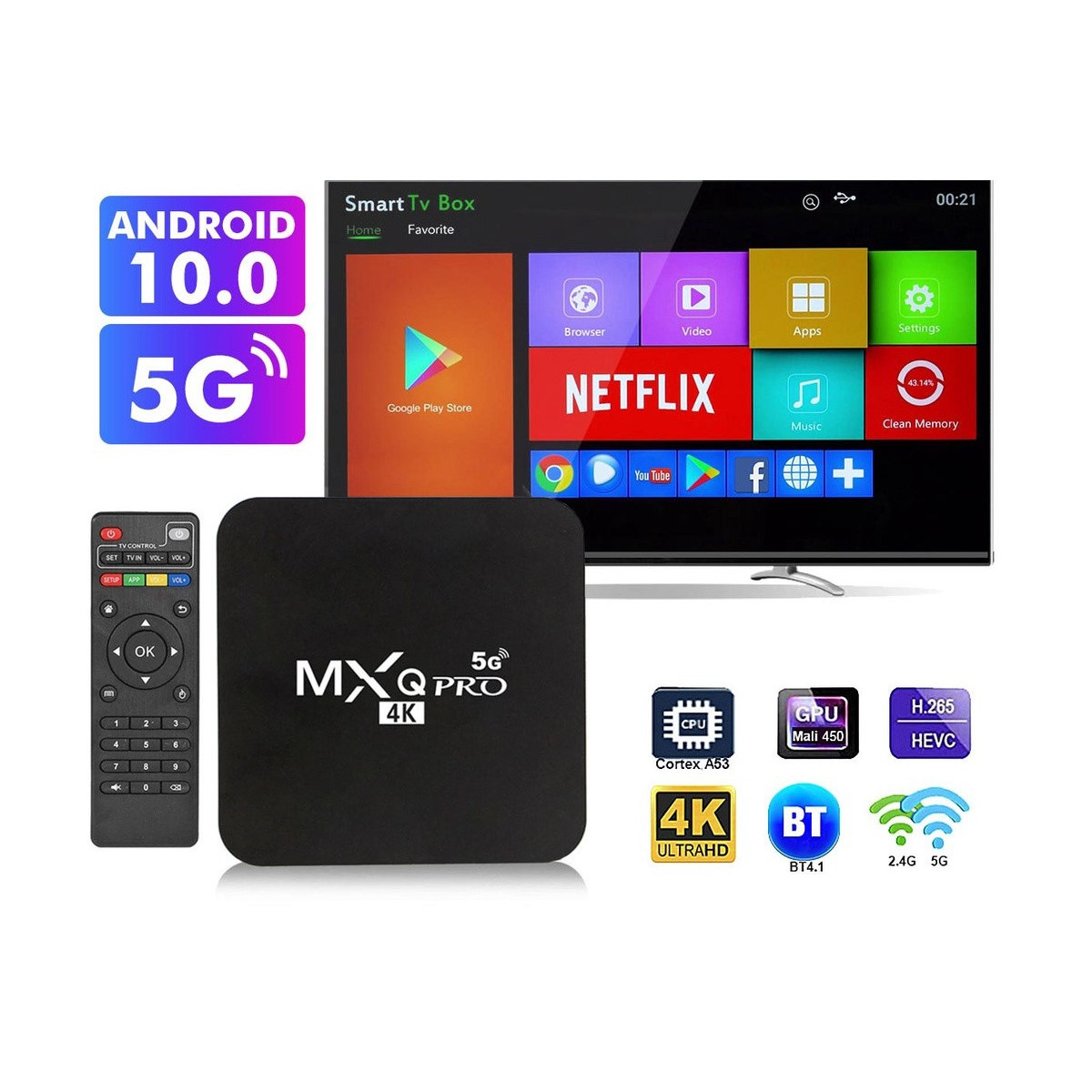 MXQ Pro 5G Android 10 TV Box: Convierte tu TV en Smart TV