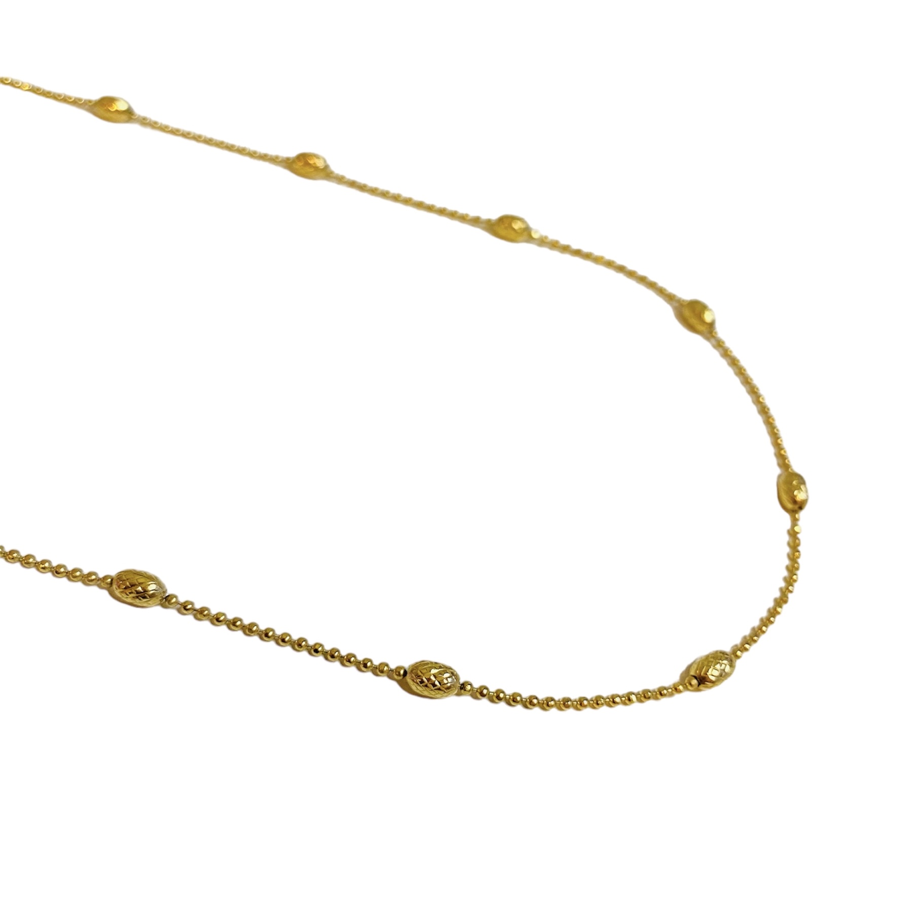 Cadena con bolitas- Baño de oro 18K- Cadena dorada- Collar dorado