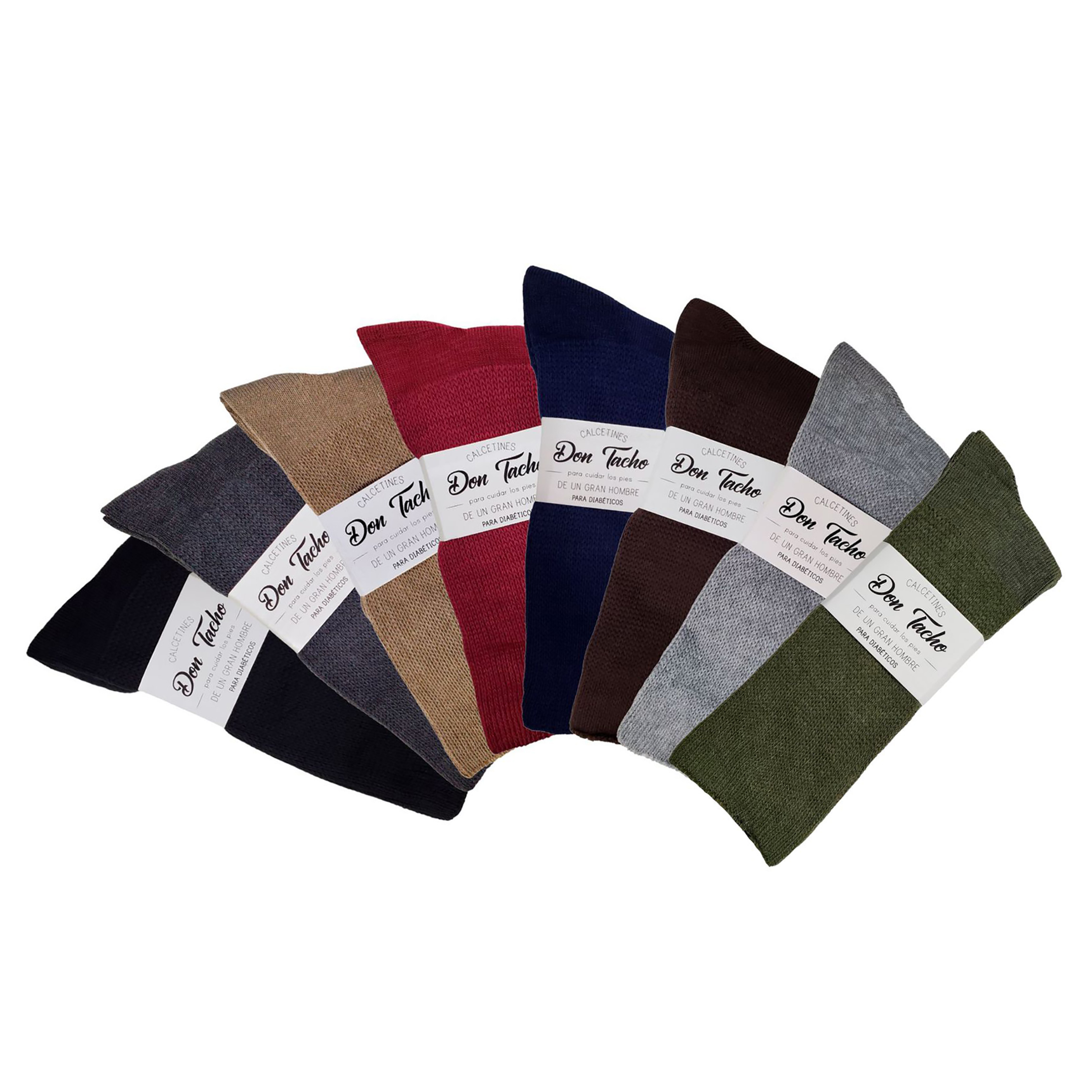 Calcetín P/diabético Caballero Costura Fina 12 Pares