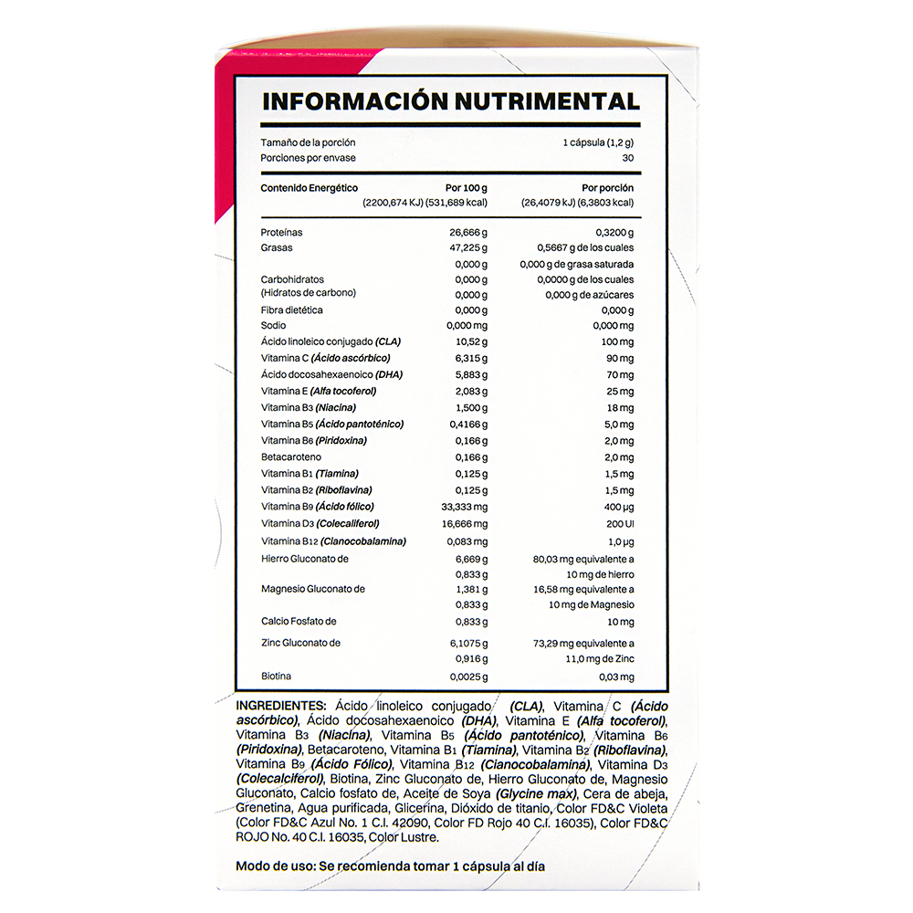 Smart Vit Pre Natal Vitaminas y Minerales Mujeres 30 cápsulas Suplemento alimenticio 
