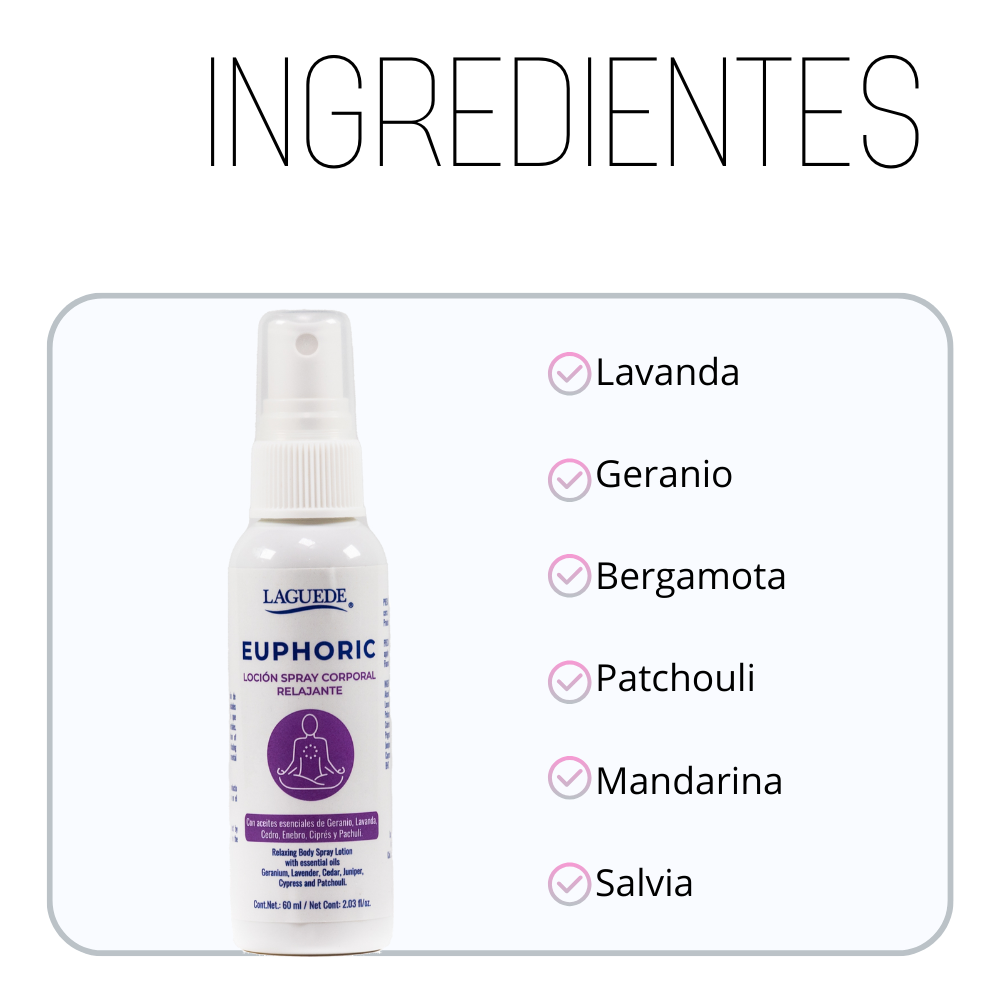 Aromaterapia Natural en Spray Corporal Relajante Laguede