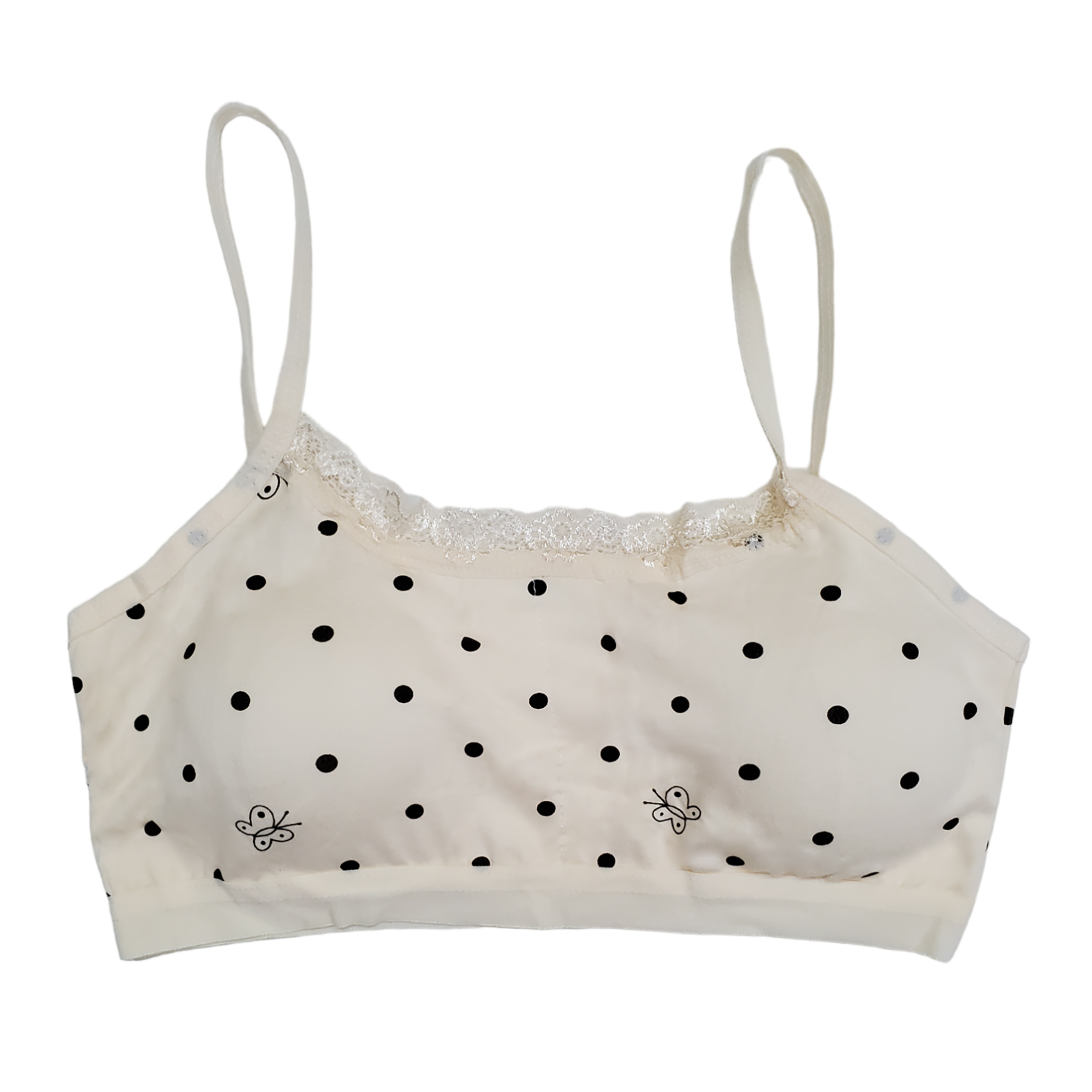 Corpiño Top Tirante Delgado Encaje Estampado Niña 6pz