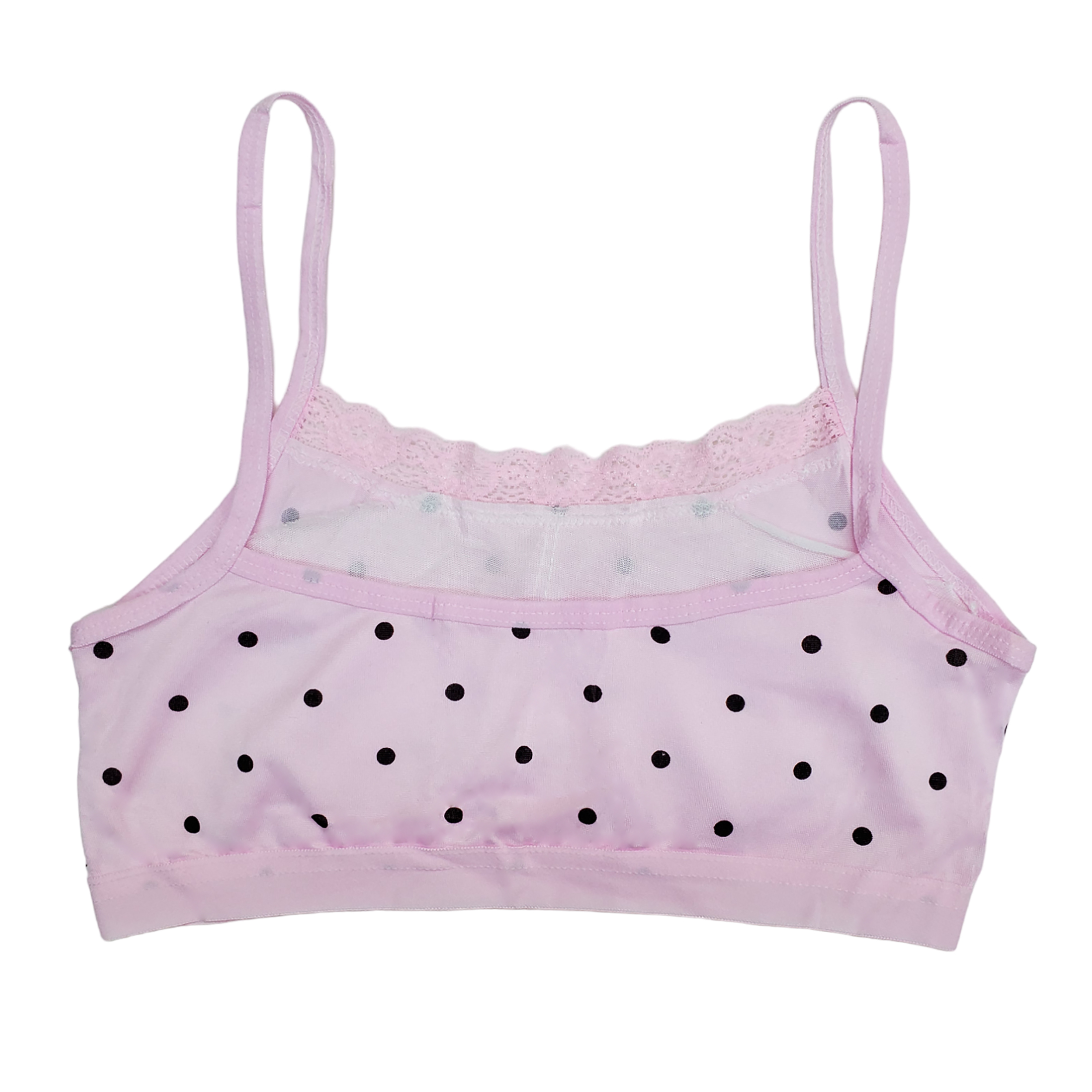 Corpiño Top Tirante Delgado Encaje Estampado Niña 6pz