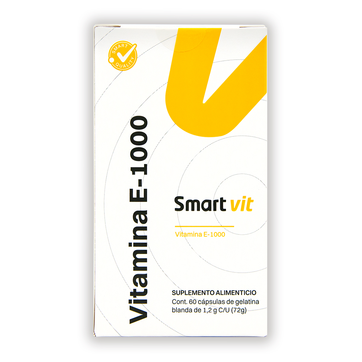 Smart Vit Vitamina E-1000, 60 capsulas Suplemento alimenticio