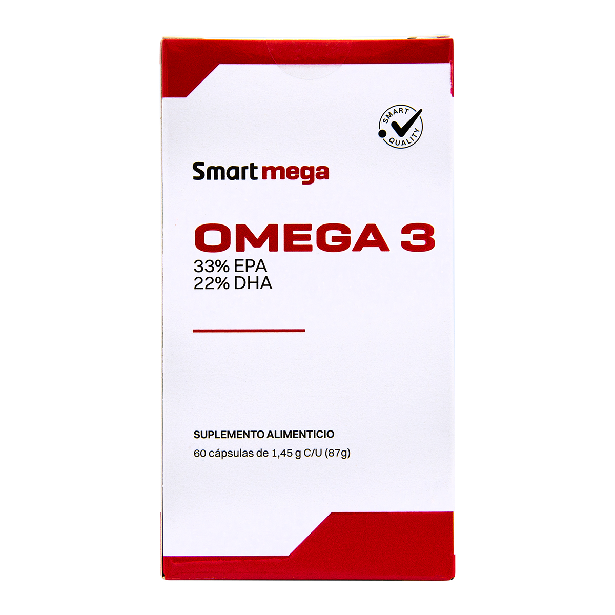 Smart Mega OMEGA 3 33% EPA + 22% DHA 30 capsulas Suplemento alimenticio
