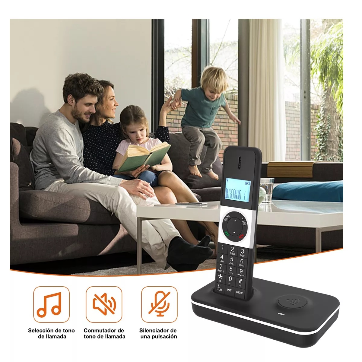 Teléfono Fijo Inalámbrico D1102b Con Contestador Automático