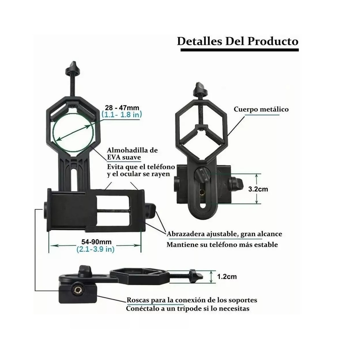 Adaptador De Lente De Teléfono Móvil Telescopio Microscopio