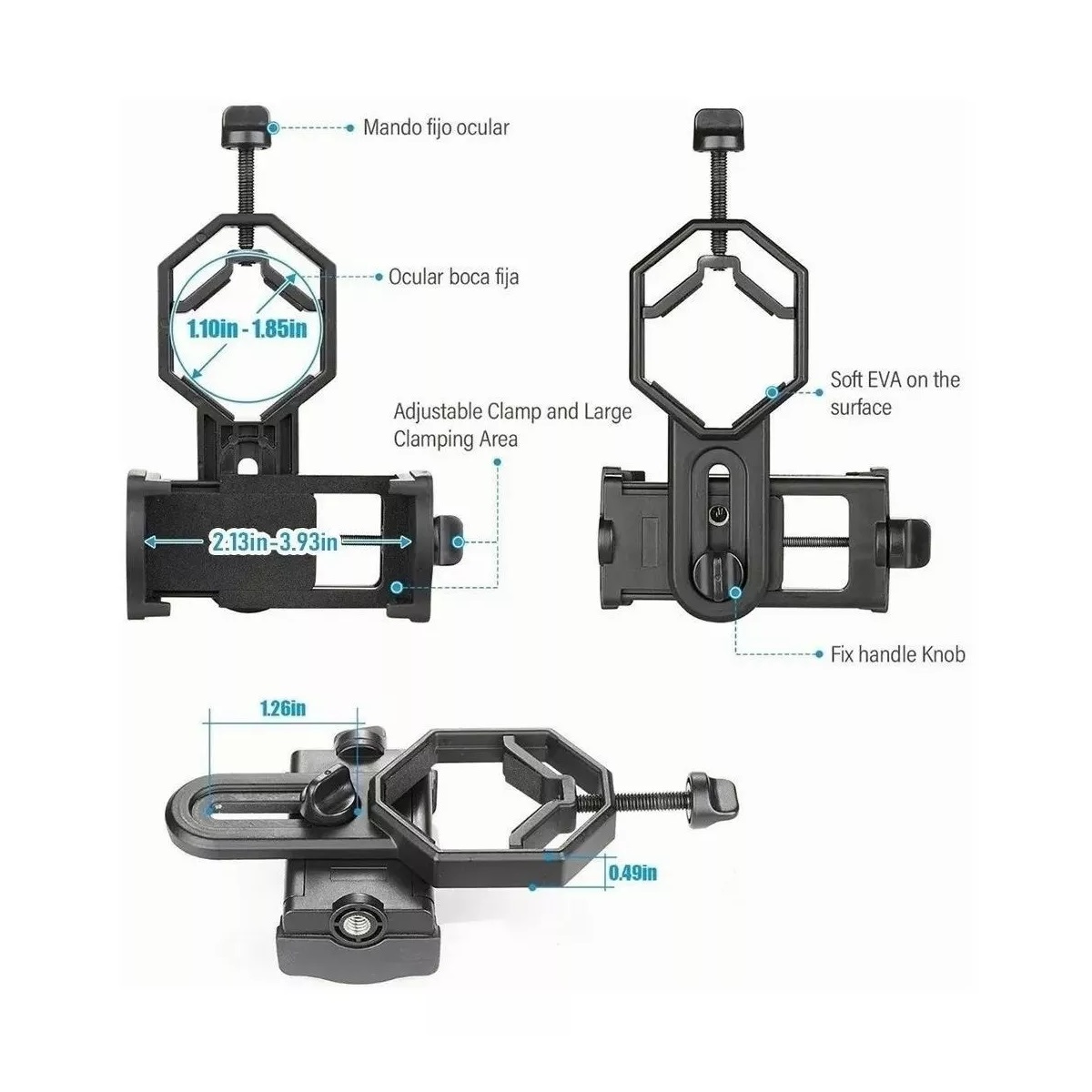 Adaptador De Lente De Teléfono Móvil Telescopio Microscopio
